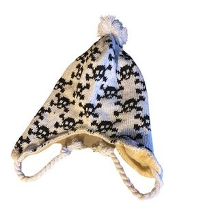 Adult unisex skull and crossbones beanie